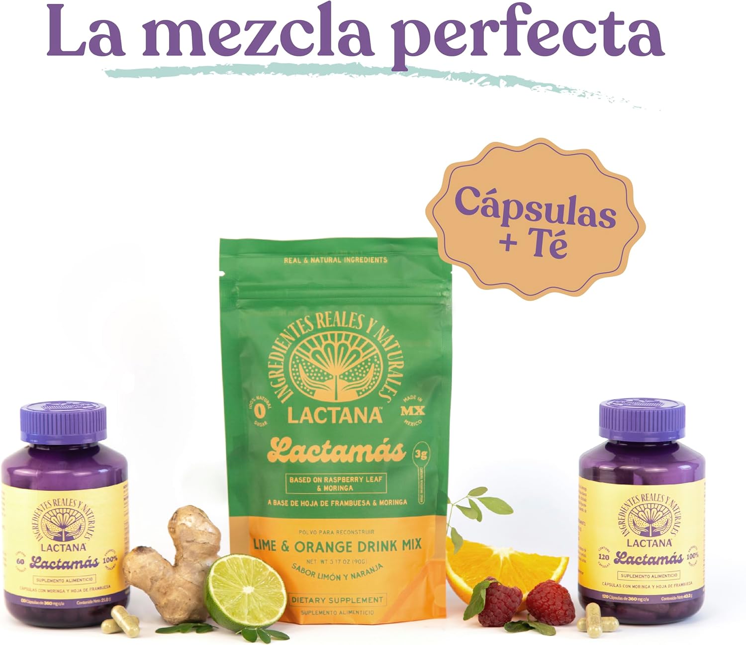 Breast Milk Booster with Moringa, Raspberry, Ginger - Lactation Supplement 60pz