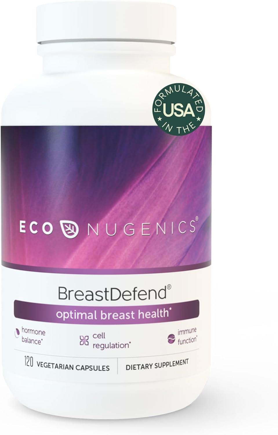 BreastDefend DIM Supplement for Women's Breast Health with Turmeric, Reishi & Turkey Tail Mushrooms - 120 Capsules