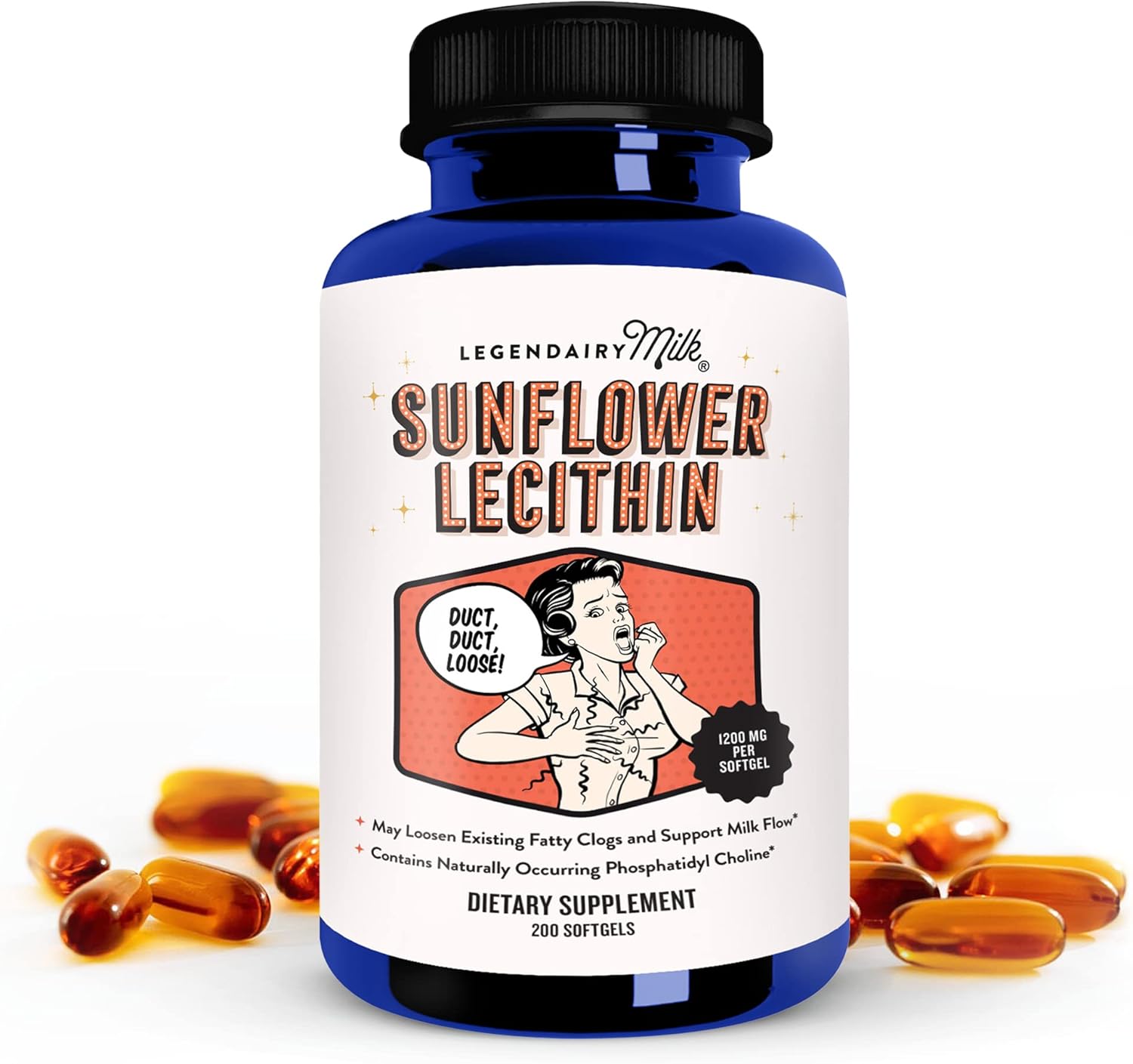 Breastfeeding Support: Legendairy Milk Sunflower Lecithin + Brewer's Yeast Powder - Boost Milk Supply & Clear Clogged Ducts