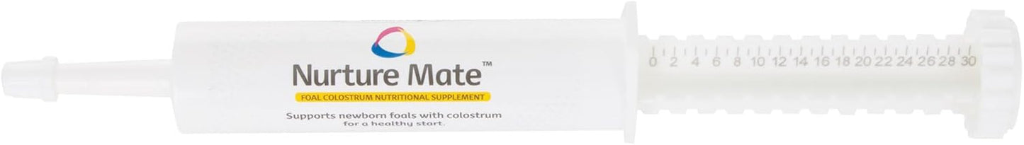 Breeder's Edge Nurture Mate for Foals - Colostrum Supplement with Protein, Vitamins, and Minerals - Easy to Digest - 30ml Administering Size