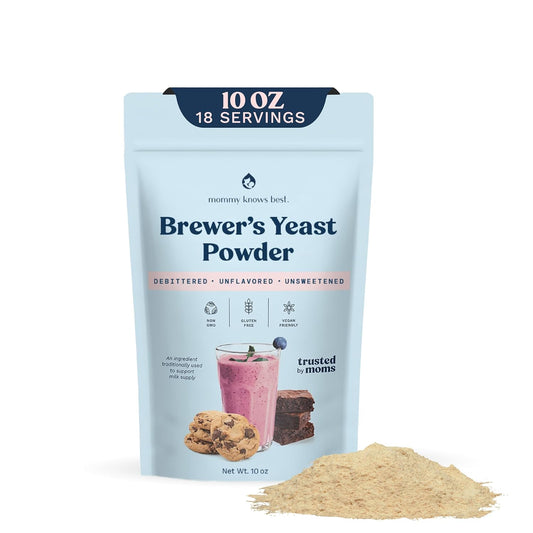 Brewer's Yeast Powder for Breastfeeding Support | Mild-Tasting, Debittered, Delicious in Lactation Recipes | Gluten-Free 10 oz