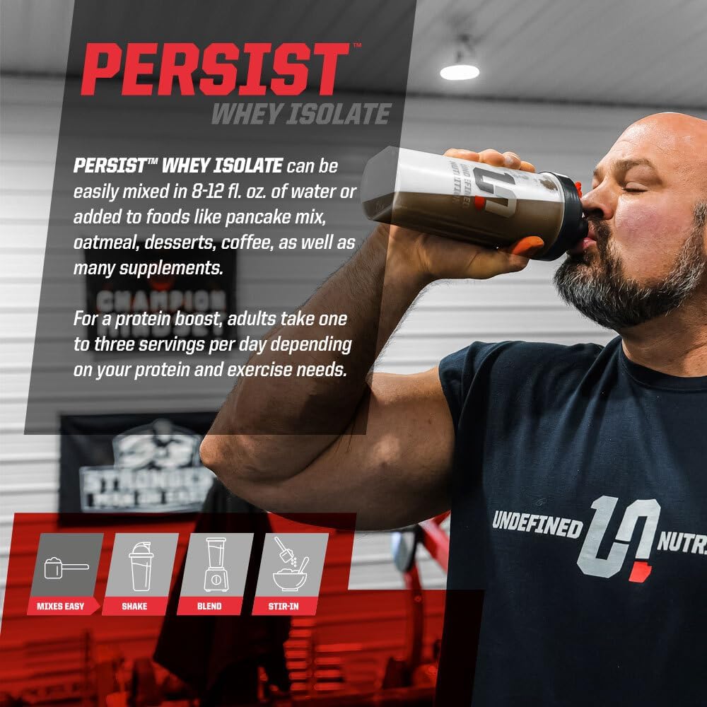 Brian Shaw's Undefined Nutrition Coffee Ice Cream Whey Isolate - 24g Protein, 30 Servings - Supports Recovery, Strength & Performance - Gluten Free & Fast Absorbing - 2.18lbs