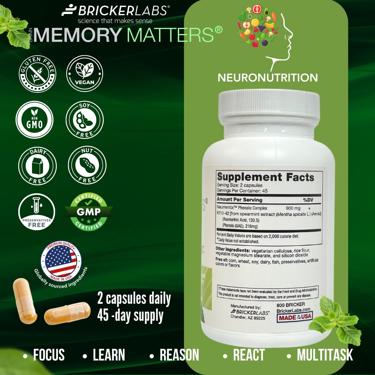 Bricker Labs Travel Wellness Bundle: Optiflow Blood Flow Optimizer, Colostrum Capsule Immune Defense, Brain Aid Memory Matters - Boost Overall Health on the Go