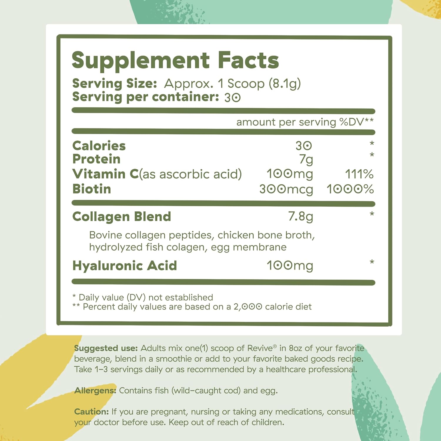 Brightcore Nutrition Revive Multi Collagen Protein Powder with Vitamin C and Hyaluronic Acid - Non-GMO, Gluten-Free, Unflavored - 30 Servings for Women and Men