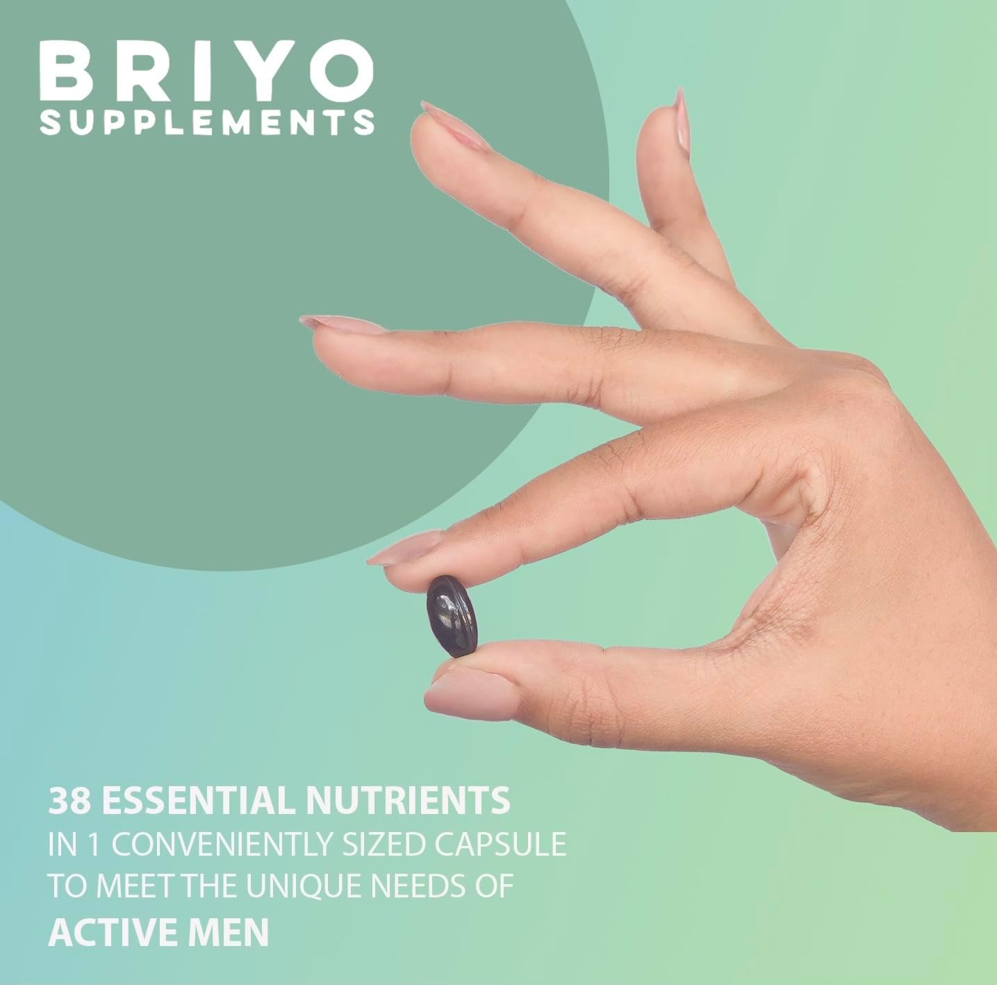 Briyo All Around Men Multivitamin Supplement - 38 Nutrients - 90 Capsules