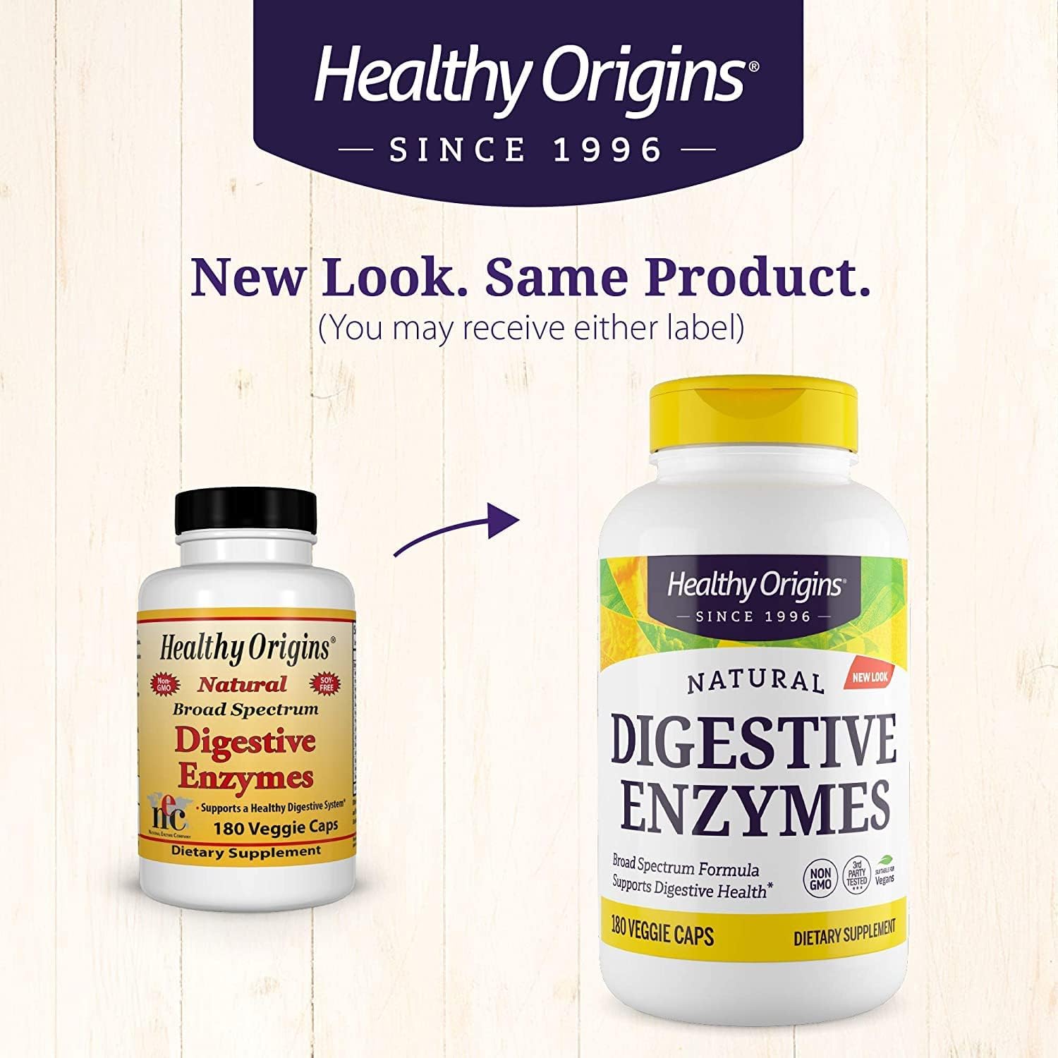 Broad Spectrum Digestive Enzymes Supplement - 180 Veggie Capsules - Gluten-Free with Protease, Amylase & Lipase for Gut Health