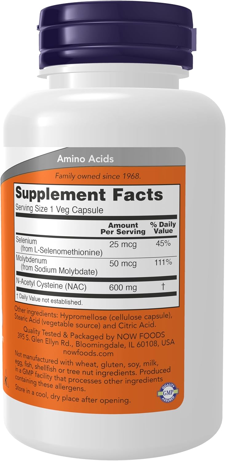 Broan-NuTone NAC 600mg with Selenium, Molybdenum & Quercetin with Bromelain - 160 Veg Capsules