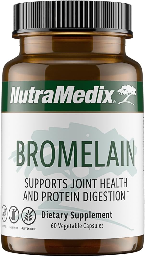 Bromelain 1,000mg Capsules - Proteolytic Enzymes for Digestion, Exercise, and Joint Support - Pineapple Stem Extract - Gluten, Soy, Dairy-Free - 60 Count