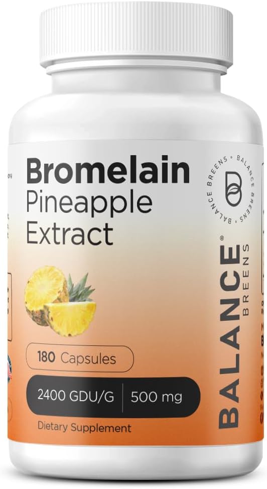 Bromelain 500mg and Zinc 50mg Capsules Combo for BalanceBreens