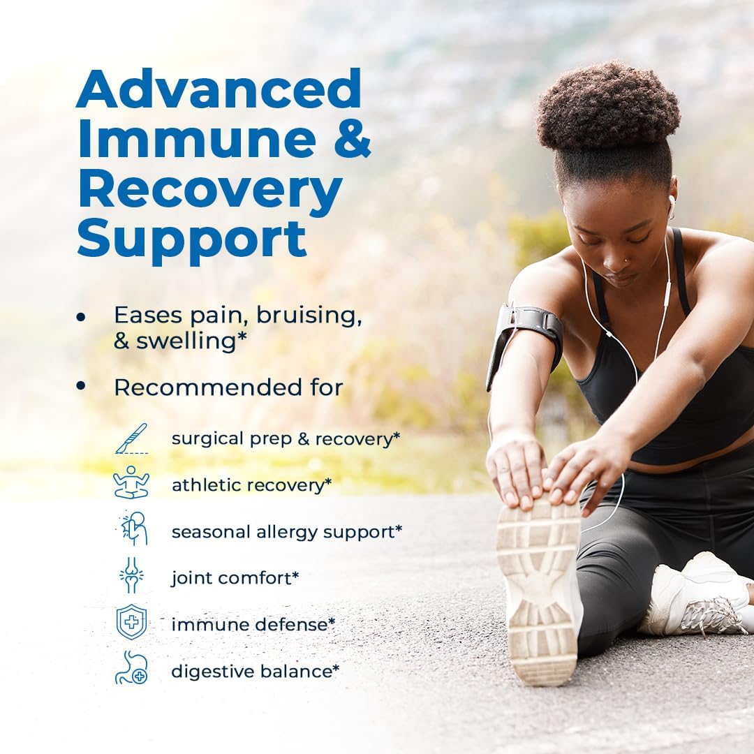 Bromelain & Quercetin Supplement - 500mg Bromelain & 250mg Quercetin - Immunity, Joint Support, Inflammation - 60 Vegan Capsules