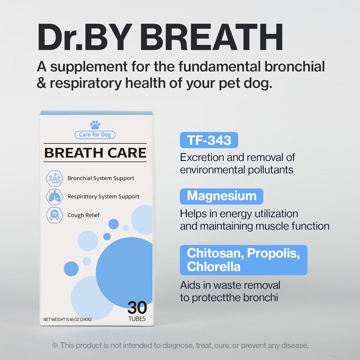 Bronchial Supplements for Dogs - Dog Cough Relief - Dry, Wet & Barkly Pet Cough - 8.5 oz