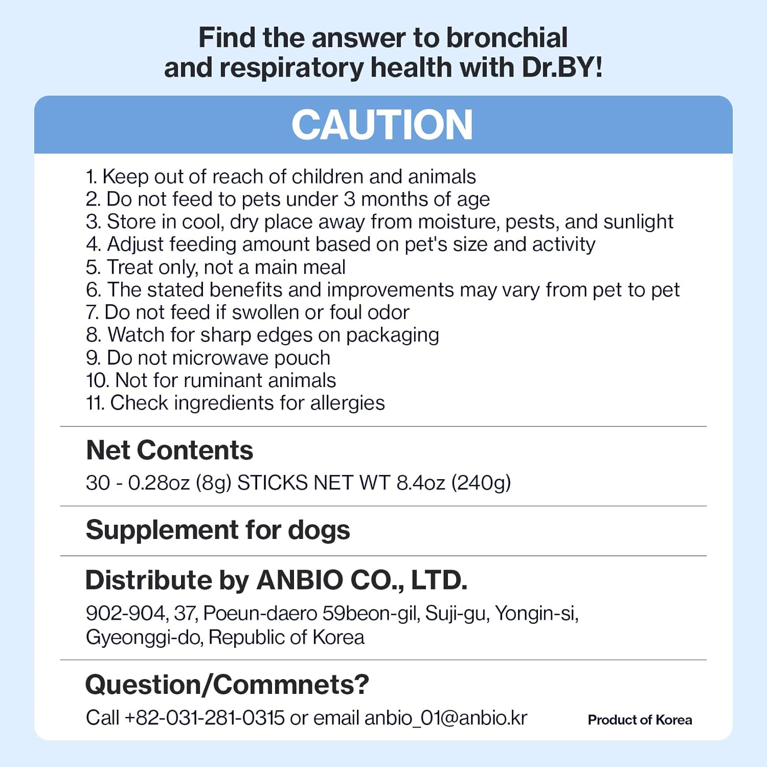 Bronchial Supplements for Dogs - Dog Cough Relief - Dry, Wet & Barkly Pet Cough - 8.5 oz