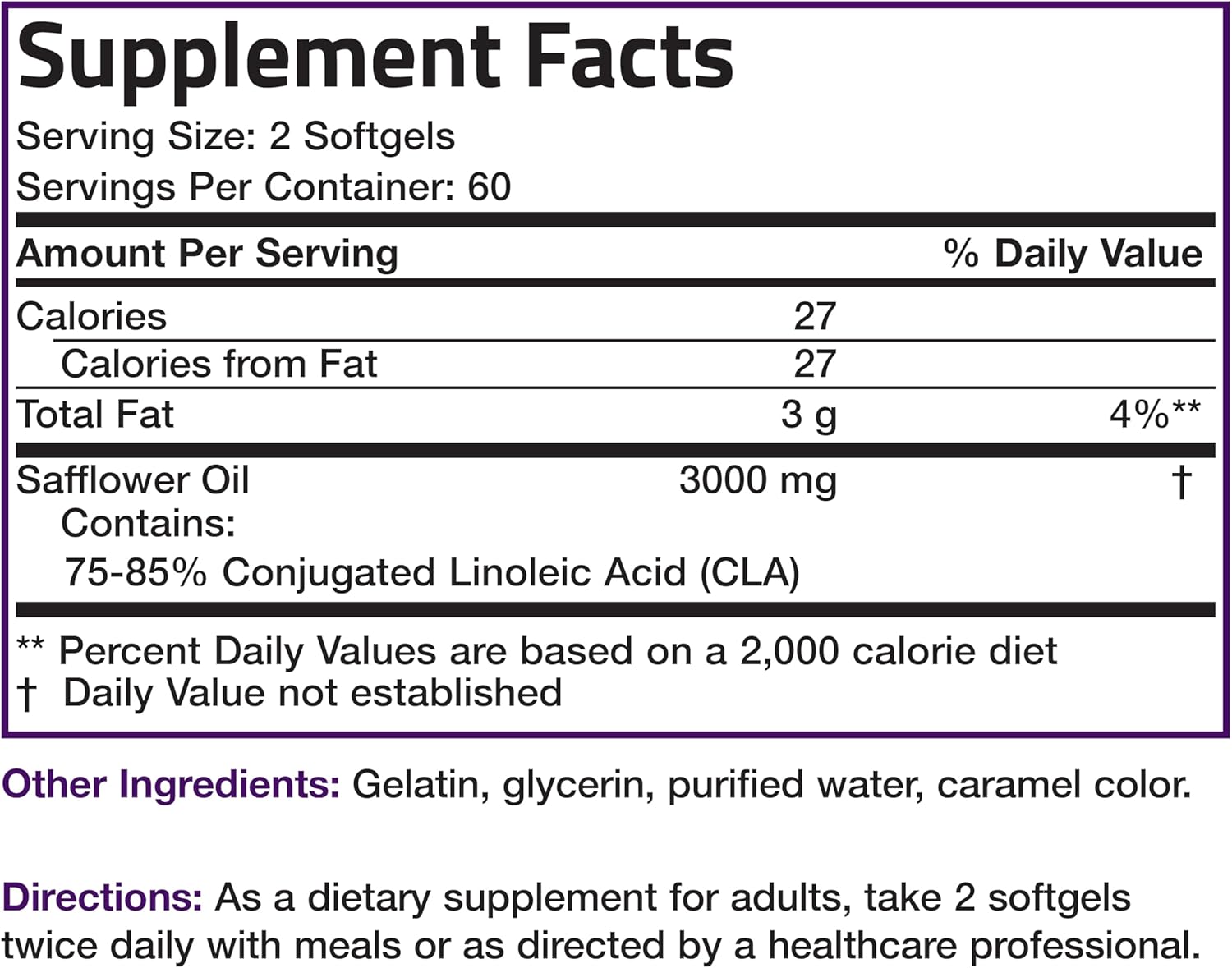 Bronson CLA 3000 High Potency Softgels for Weight Management & Lean Muscle Mass