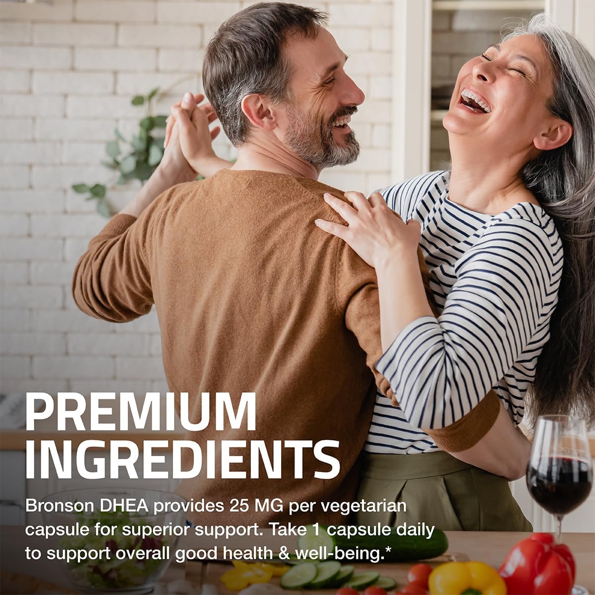 Bronson DHEA 25mg Supplement - 200 Capsules, Daily Formula for Hormone Balance