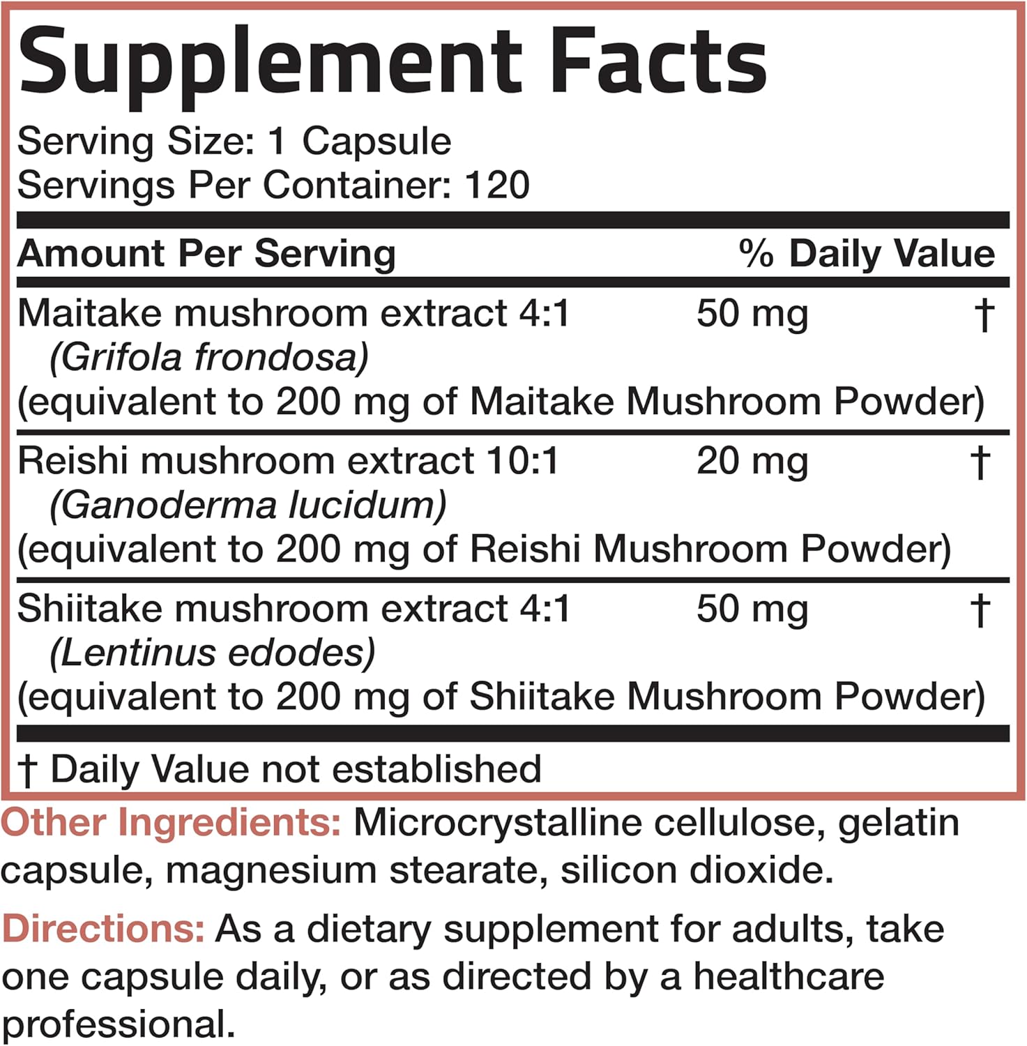 Bronson Full Spectrum Mushroom Complex Capsules - 600mg - 120 Count - Immune System Support with Maitake, Reishi, Shiitake - Antioxidant Booster