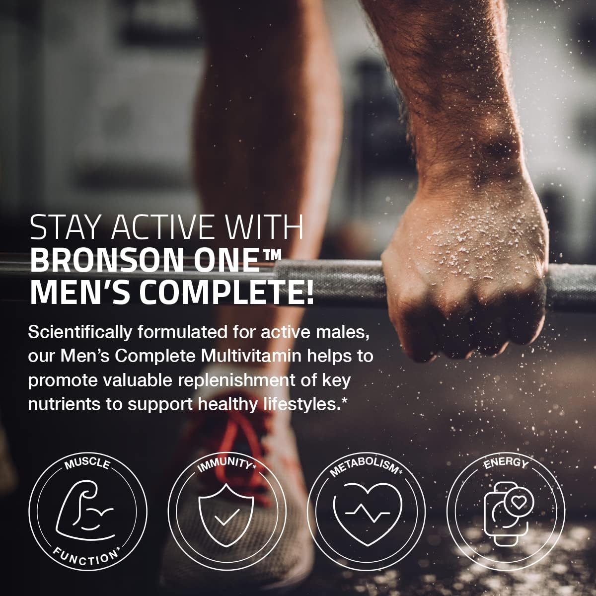 Bronson ONE Daily Men’s Complete Multivitamin Multimineral for Active Men - 180 Tablets