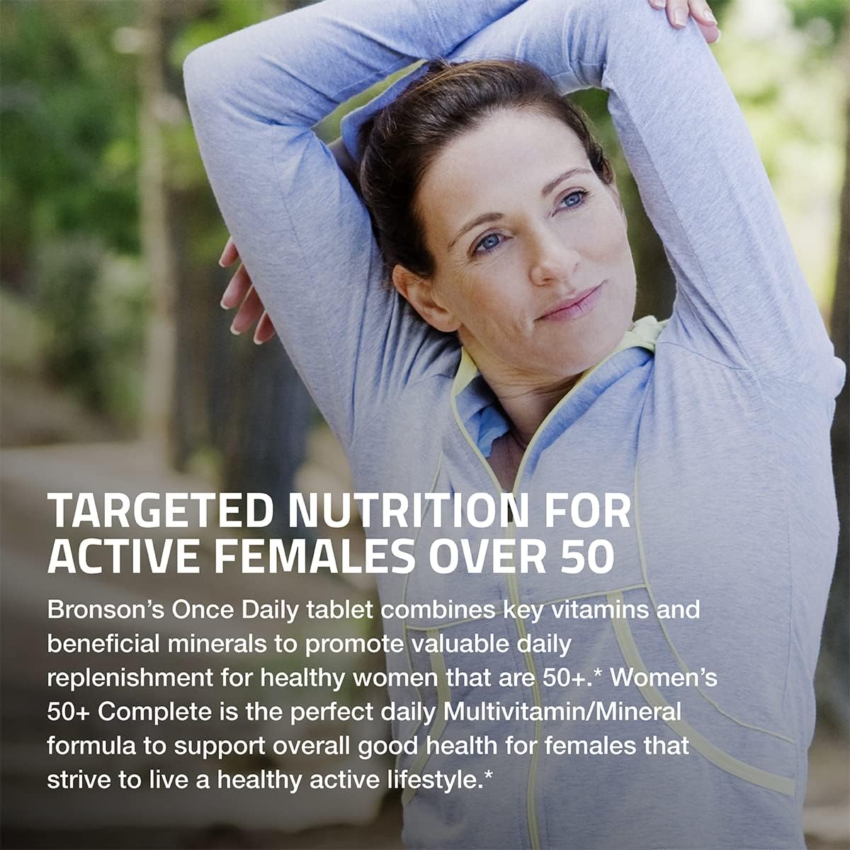 Bronson ONE Daily Women's 50+ Multivitamin with 180 Tablets for Complete Nutrition