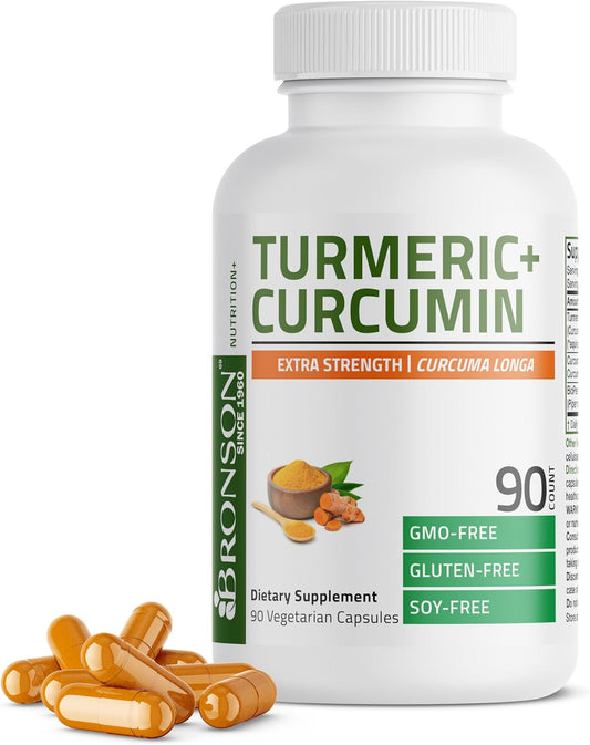 Bronson Turmeric Curcumin 1500 MG Antioxidant Support with BioPerine - 90 Vegetarian Capsules for Joint & Digestion