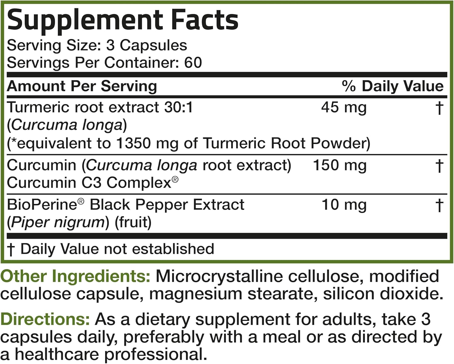 Bronson Turmeric Curcumin 1500 MG Antioxidant Support with BioPerine - 90 Vegetarian Capsules for Joint & Digestion