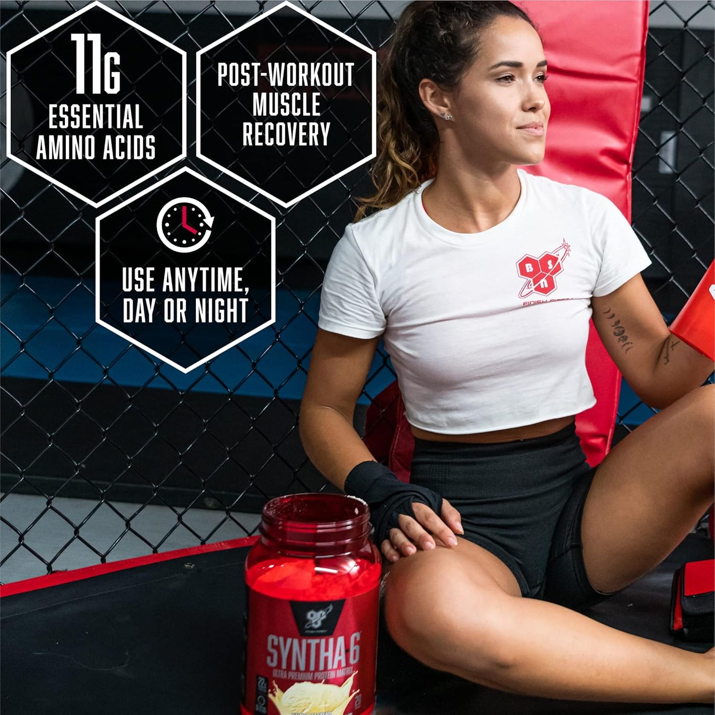 BSN SYNTHA-6 EDGE Protein Powder - Strawberry Milkshake Flavor, 24g Protein, Low Sugar, 48 Servings, Hydrolyzed Whey & Micellar Casein