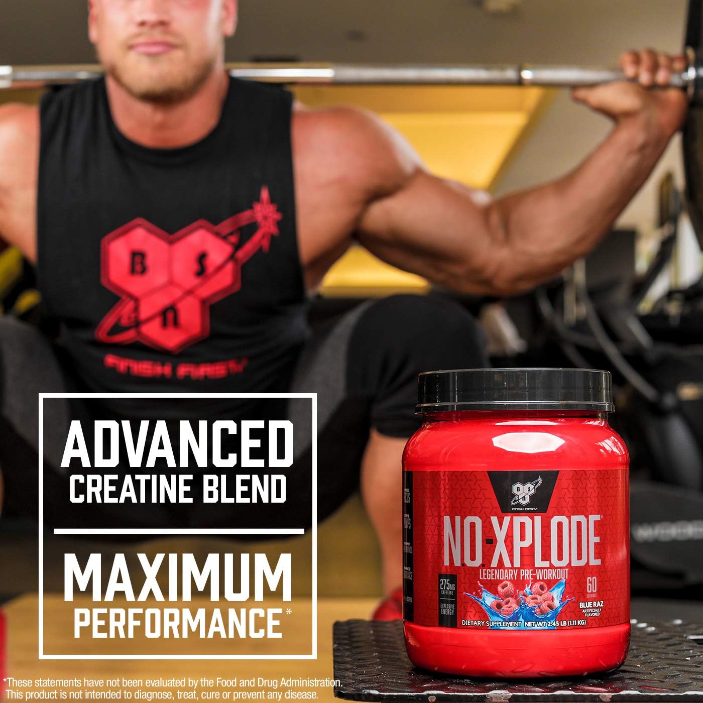 BSN Workout Bundle: NO XPLODE Pre Workout Powder + AMINO X Muscle Recovery Support, Blue Raz Flavor, 30 Servings Each