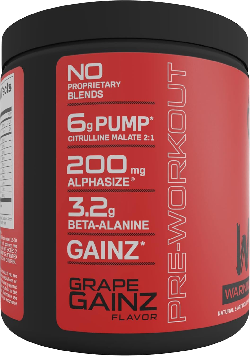 Bucked Up Woke Pre Workout - High Stim, Best Taste, Focus Nootropic, Pump, Strength, Growth - 30 Servings - Grape Flavor