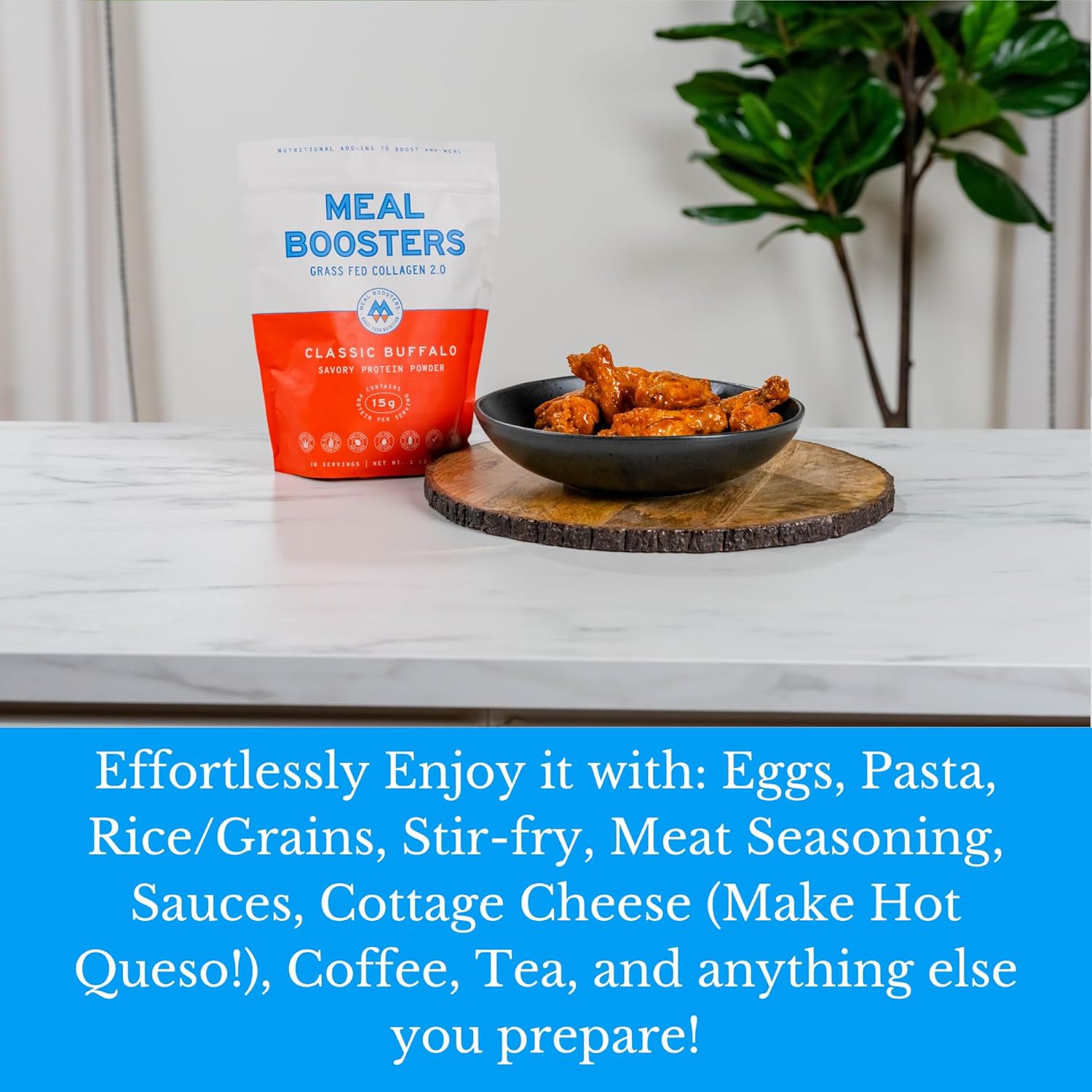 Buffalo Savory Protein Supplement with Grass-Fed Collagen for Muscle Recovery and Gut Health