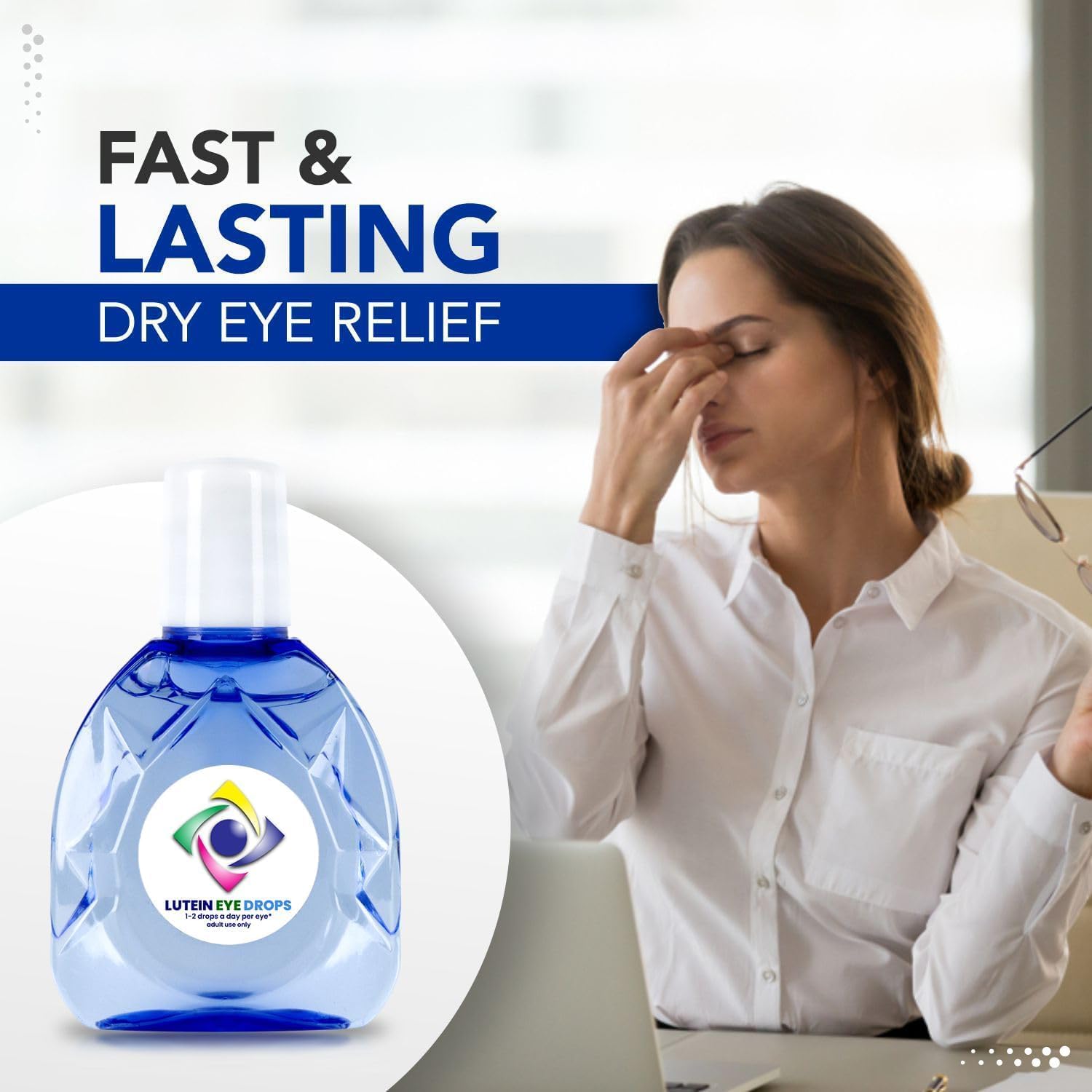 BUIE Lutein Eye Drops & Multivitamin - Antioxidant-Rich Liquid Formula for Vision Support - Eye Care Essentials with Vitamin A
