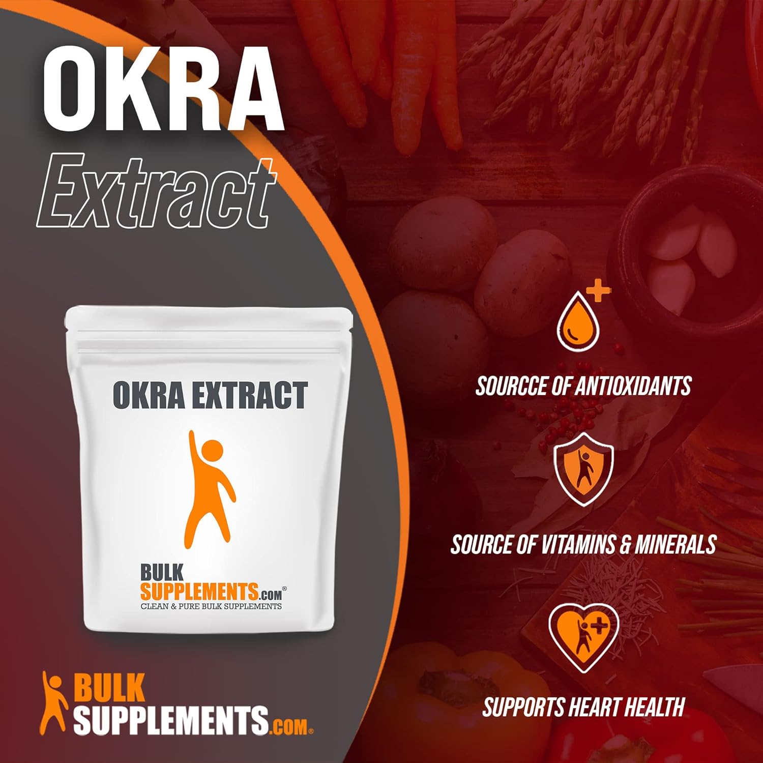 Bulk Okra Extract Powder - 5 Kilograms (11 lbs) by BulkSupplements