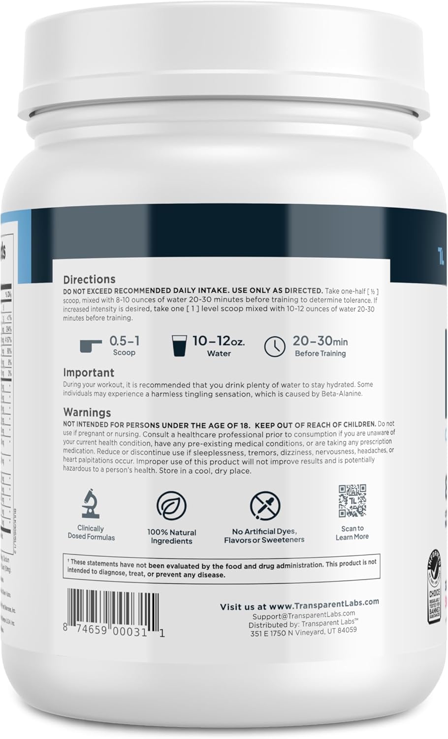 Bulk Pre Workout Powder with Natural Sweeteners - Advanced Formula for Muscle Building and Strength - 30 Servings, Strawberry Lemonade