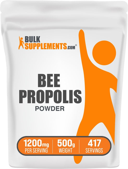 BulkSupplements Bee Propolis Powder - Antioxidant Support Supplement - Gluten Free - 1200mg per Serving, 417 Servings - 500g - 1.1 lbs