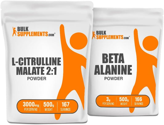 BulkSupplements Citrulline Malate & Beta Alanine Bundle - 500g Each