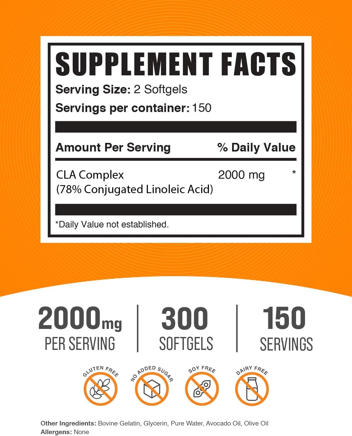 BulkSupplements CLA 2000mg Softgels and L-Carnitine Capsules Combo Pack for Weight Management