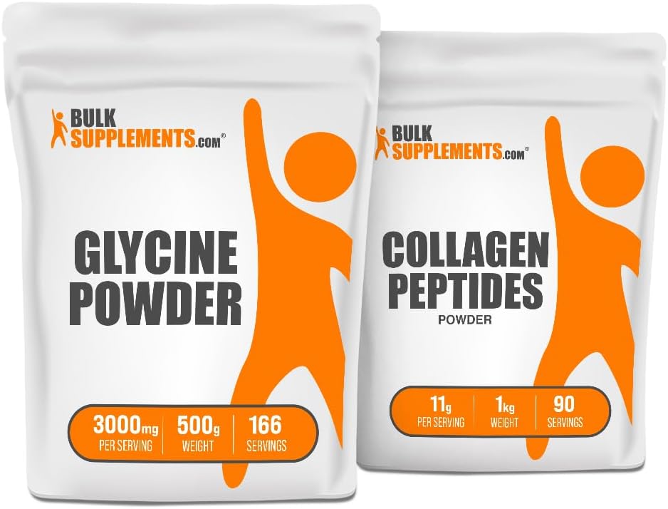BulkSupplements Glycine and Collagen Peptides Bundle - 1.5kg Total