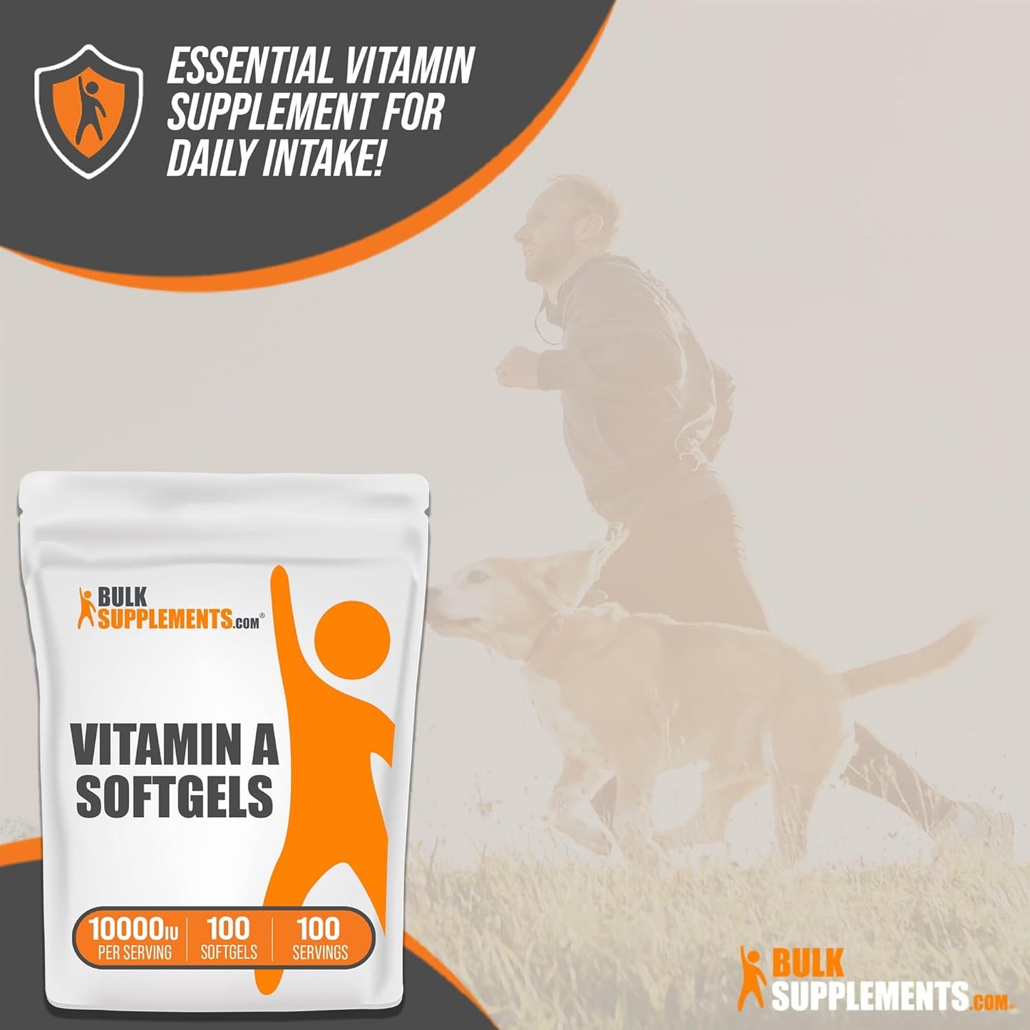 BulkSupplements.com 10000 IU Vitamin A Softgels - Retinyl Palmitate Supplement for Eyes, Gluten Free, 100 Softgels