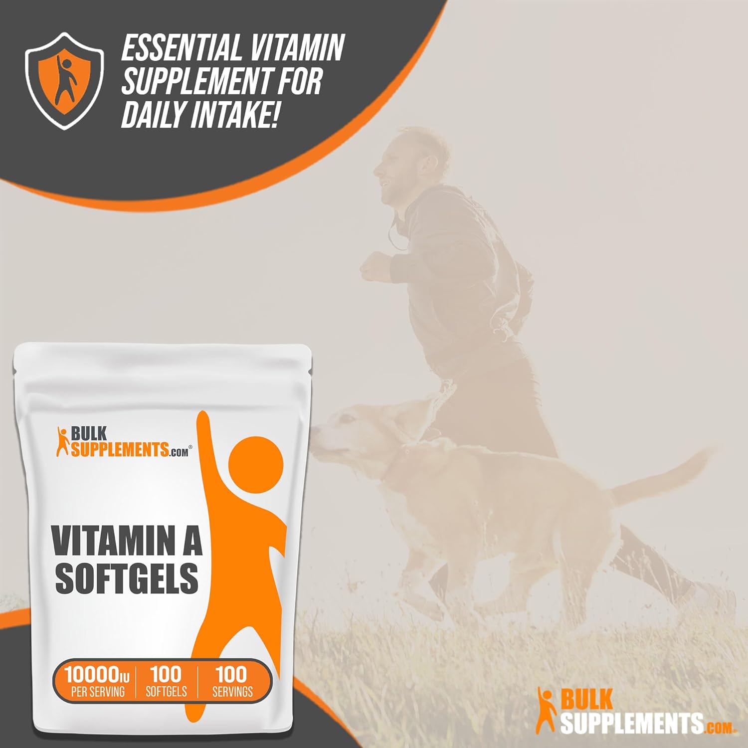 BulkSupplements.com 10000 IU Vitamin A Softgels - Retinyl Palmitate Supplement for Eyes, Gluten Free, 100 Softgels