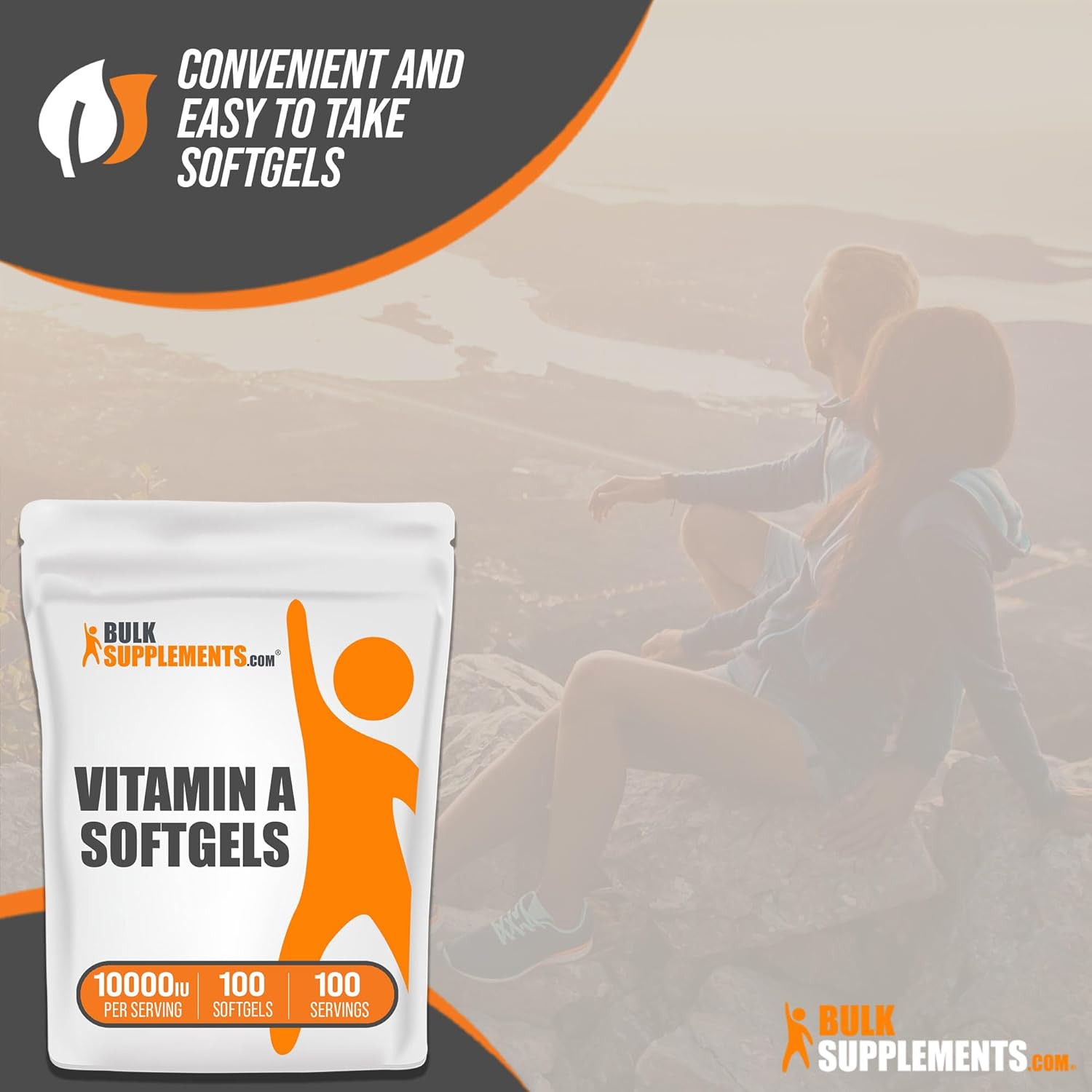 BulkSupplements.com 10000 IU Vitamin A Softgels - Retinyl Palmitate Supplement for Eyes, Gluten Free, 100 Softgels
