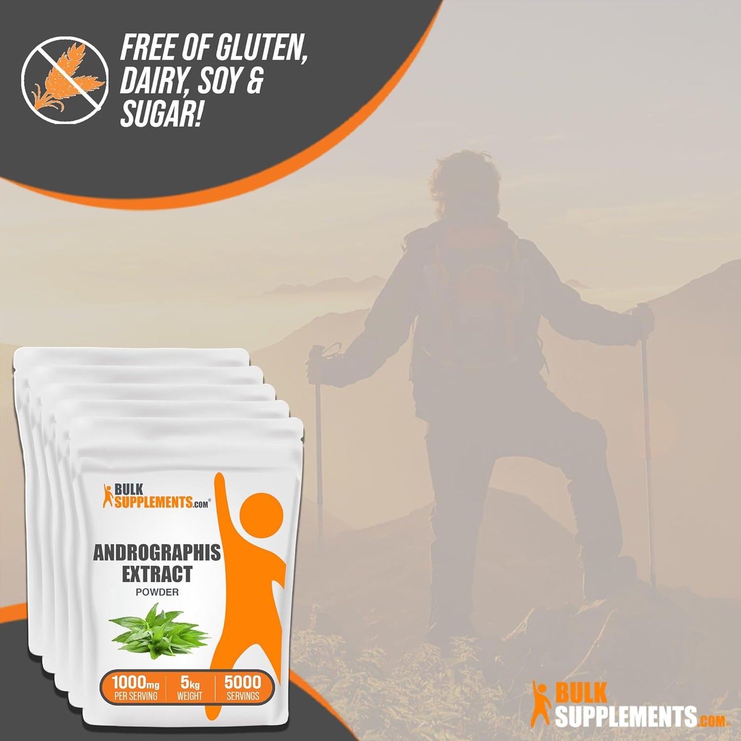 BulkSupplements.com Andrographis Paniculata Extract Powder - Herbal Supplement, Gluten Free, 1000mg per Serving, 5kg (11 lbs)