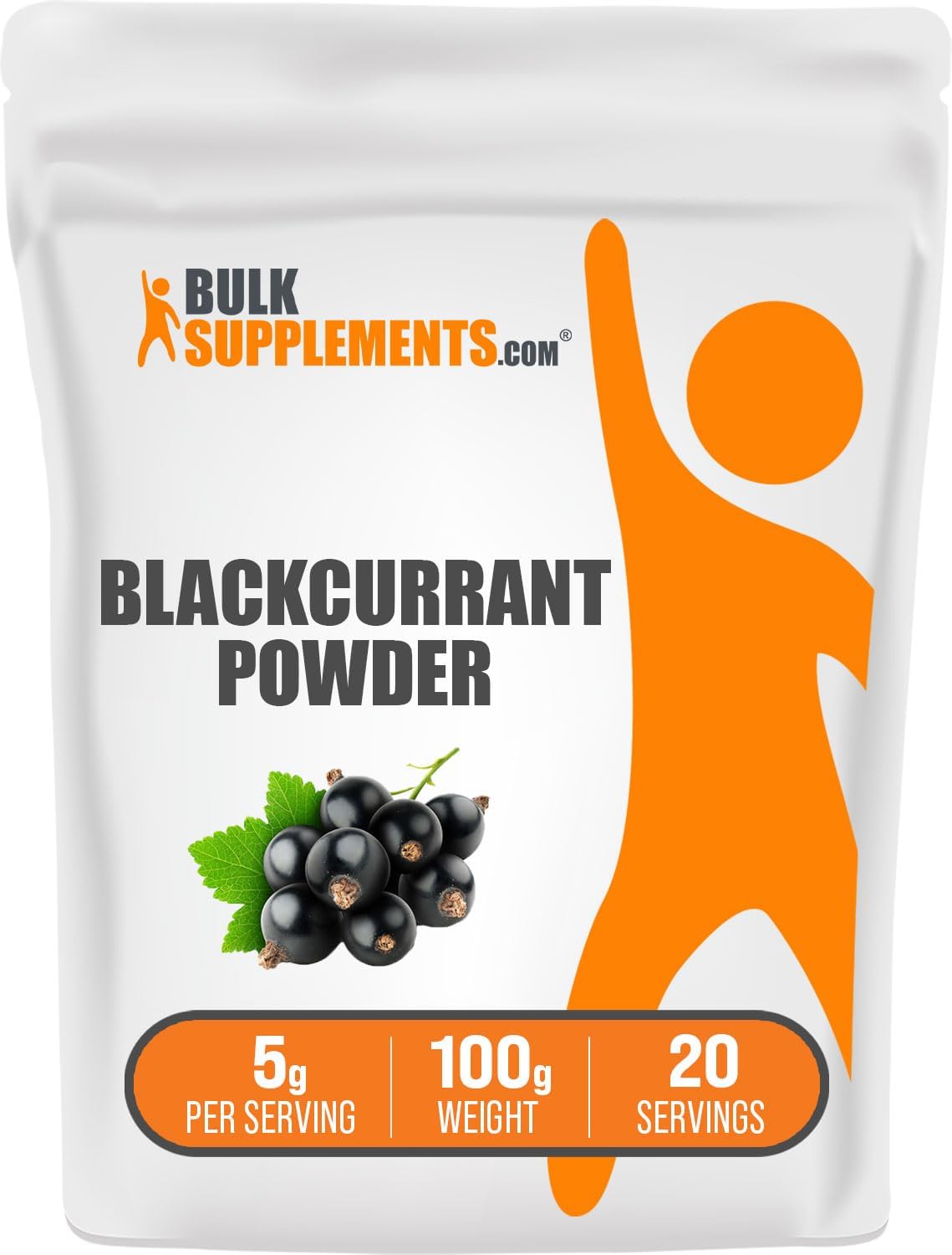 BulkSupplements.com Blackcurrant Powder - Superfood Supplement from Black Currant Berry, Gluten Free, 5g per Serving - 100g (3.5 oz) Pack