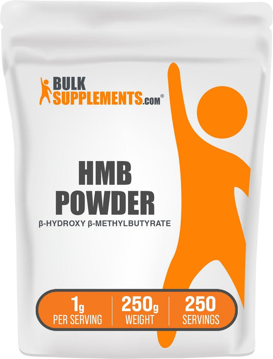 BulkSupplements.com Calcium HMB Powder - Beta-Hydroxy Beta-Methylbutyrate Supplements - Gluten Free - 1000mg per Serving - 250g (8.8 oz) Pack