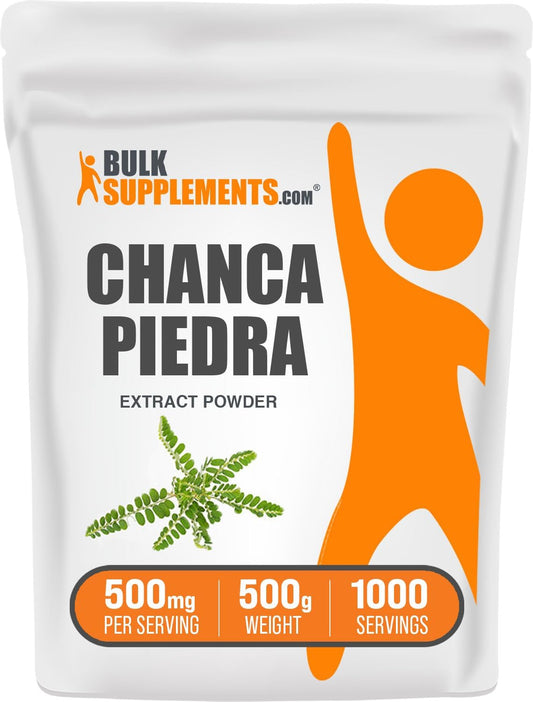 BulkSupplements.com Chanca Piedra Extract Powder - Stone Breaker Herbal Supplement - Gluten-Free 500mg per Serving - 500g (1.1 lbs)