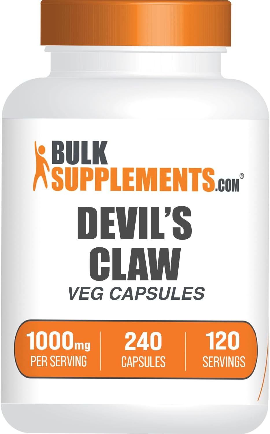 BulkSupplements.com Devil's Claw Extract Capsules - Herbal Supplement, Vegan & Gluten Free - 240 Veg Capsules