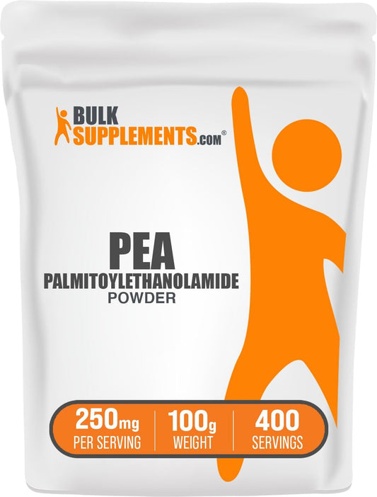 BulkSupplements.com Palmitoylethanolamide Powder - Pea Supplement for Immune Support - 100g (3.5 oz) - Gluten Free - 250mg per Serving