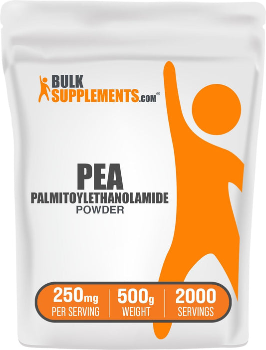 BulkSupplements.com Palmitoylethanolamide Powder - 250mg Pea Supplement for Immune Support - Gluten Free - 500g (1.1 lbs) Pack of 1