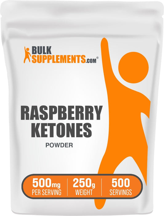 BulkSupplements.com Raspberry Ketones Powder - Antioxidant Source for Energy Support - Gluten Free, 500mg per Serving - 250g (8.8 oz) Pack