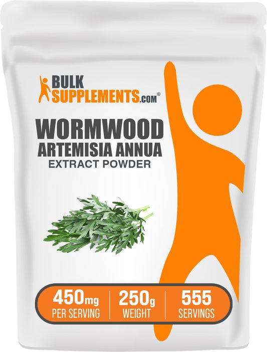 BulkSupplements.com Sweet Wormwood Herb Extract Powder - Artemisia Annua, Herbal Gluten-Free Supplement, 450mg per Serving, 250g (8.8 oz) Pack
