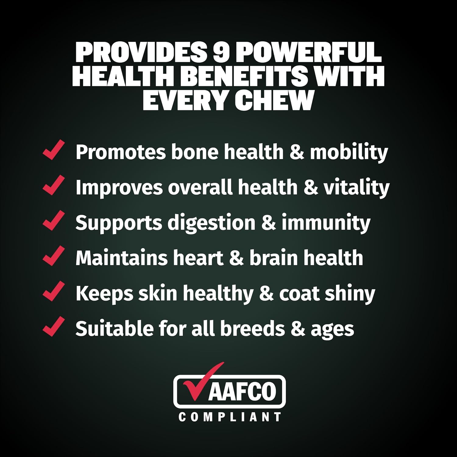 Bully Max 9-in-1 Total Health Dog Chews - Multivitamin Treats for All Breeds - Omega 3 Vitamin Supplements - 75 Soft Chews