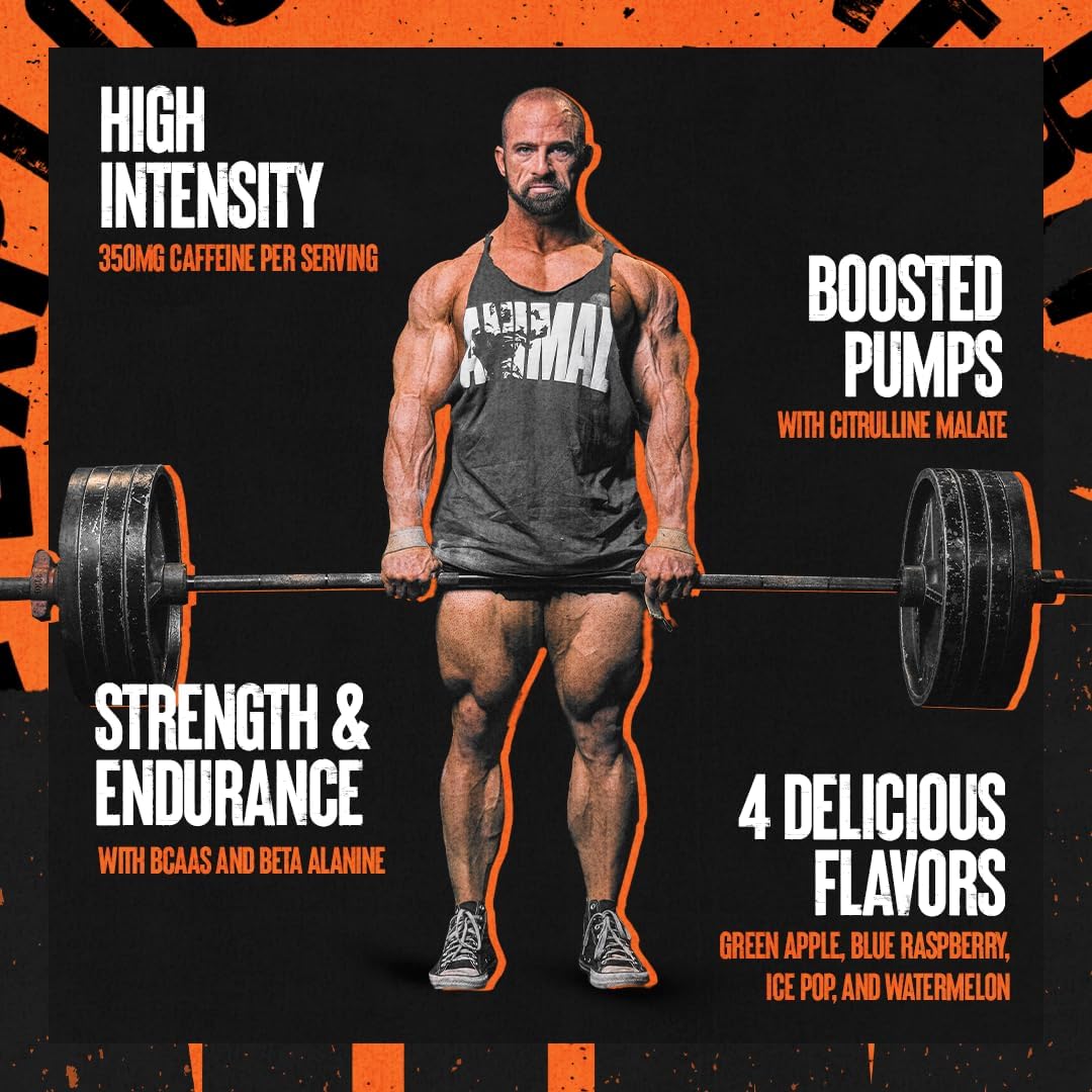 Bundle: Animal Whey Protein Powder Vanilla 4lb + Fury Pre Workout Watermelon 16.96oz Supplement