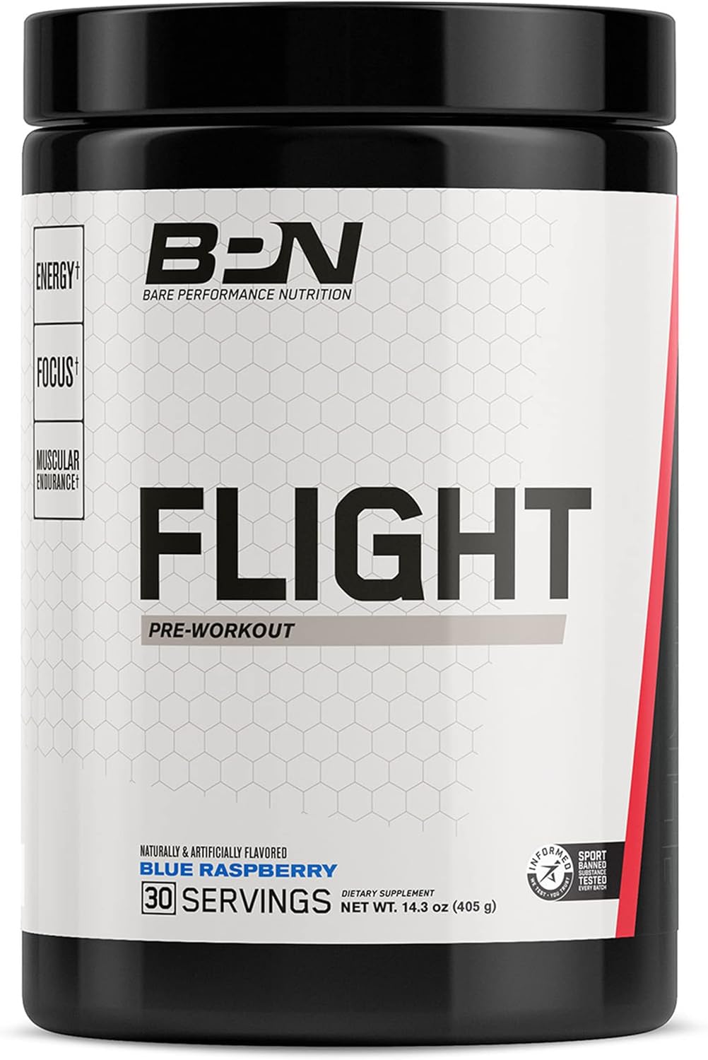 Bundle: BARE PERFORMANCE NUTRITION BPN Creatine Monohydrate & Flight Pre Workout (Blue Raspberry) for Enhanced Performance