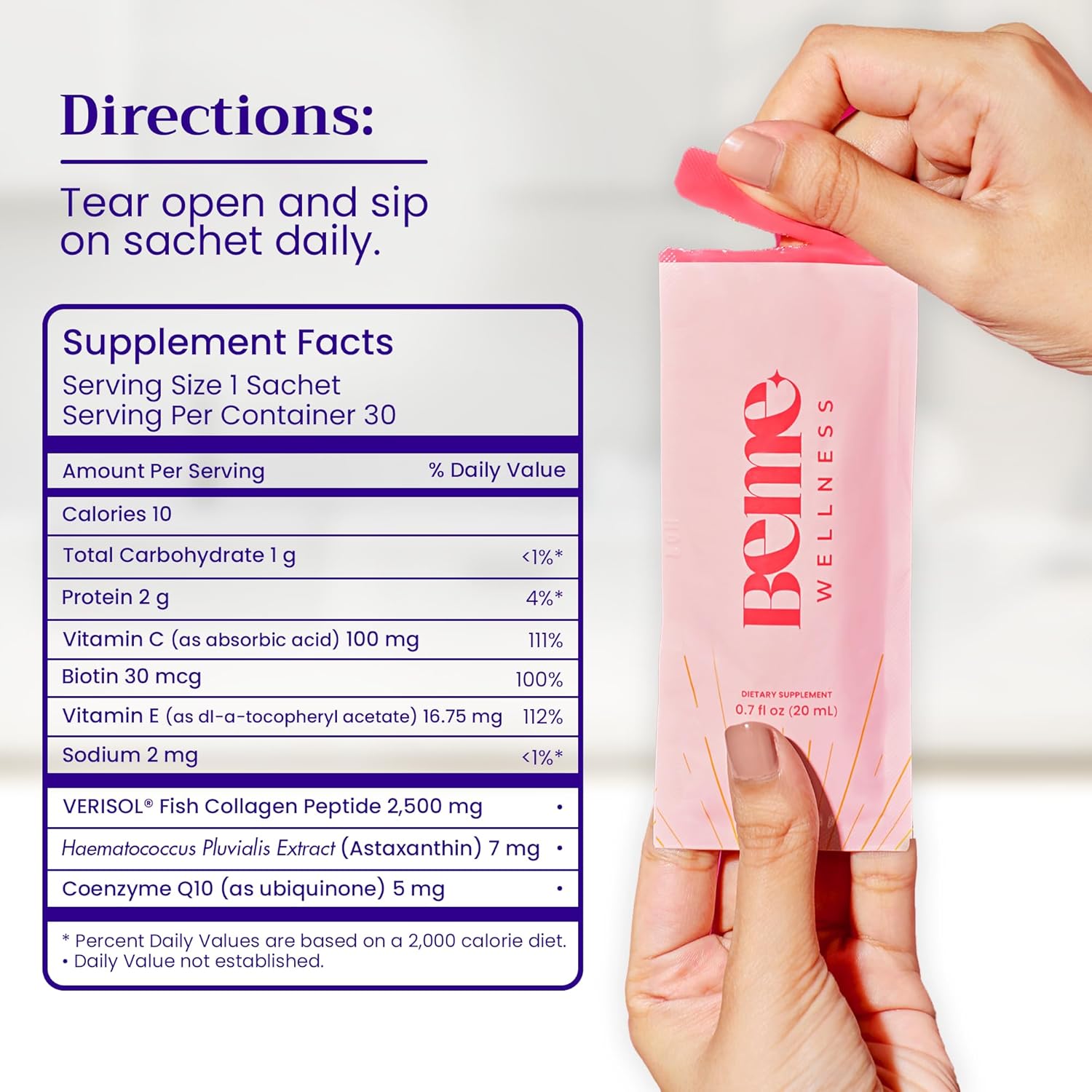Bundle: BeMe BeRadiant Liquid Collagen & BeSharp Omega-3 Liquid Supplements for Radiant Skin and Sharp Mind